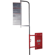 Power Systems Wall-Mounted Vertec Vertical Jump Tester, 6-12 Ft Adjustable, Steel Frame, Red/Silver