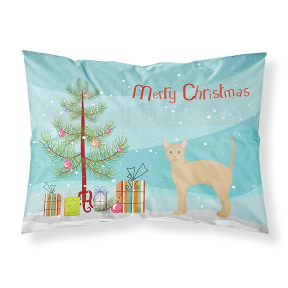 German Rex 2 Cat Merry Christmas Fabric Standard Pillowcase CK4627PILLOWCASE