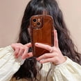 thumbnail image 4 of Case for iPhone 14, Clear Soft [Back & Edge Airbag Shock-Absorbing] Non-Yellowing Crystal TPU Silicone Shockproof Bumper Phone Cover Slim Candy Colors Transparent Phone Shell for Women - Brown, 4 of 18
