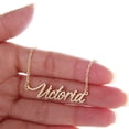 thumbnail image 3 of 18k Gold Plated Victoria Name Necklace Nameplate Jewlery Mother Day Gift, 3 of 3