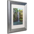thumbnail image 2 of Trademark Fine Art 'Secret Falls' Canvas Art by Pierre Leclerc, White Matte, Silver Frame, 2 of 4
