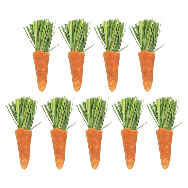 9Pcs Rabbit Chew Carrots Hamster Chewing Toys Small Animals Teething Sticks