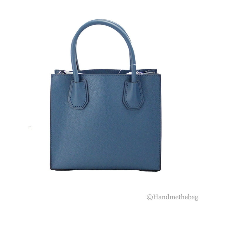 Michael Kors Mercer Medium Top Zip Teal Pebble Leather Crossbody Purse Walmart