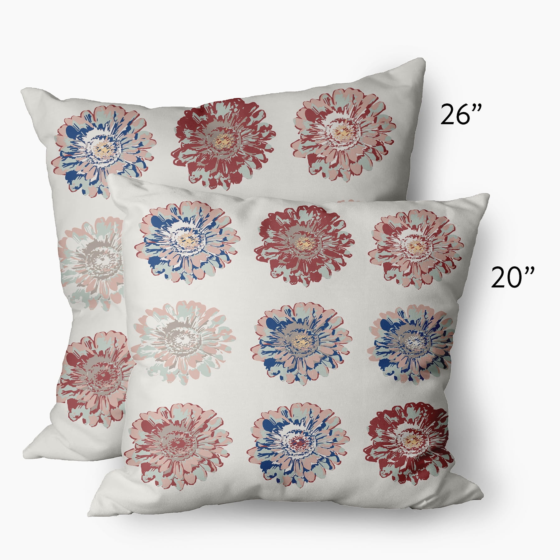 26" x 26" Simply Daisy Gypsy Floral Decorative Throw Pillow