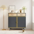 thumbnail image 4 of 31.5" Wide 2 Drawer Sideboard, Modern Furniture Decor, Made with Iron+ Carbonized Bamboo, Easy Assembly, 4 of 8
