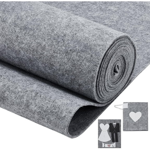 4.37Yards Thick Felt Roll 11.81 inch Wide Wide Craft Felt Cloth 3mm Thick Non-Woven Craft Fabric