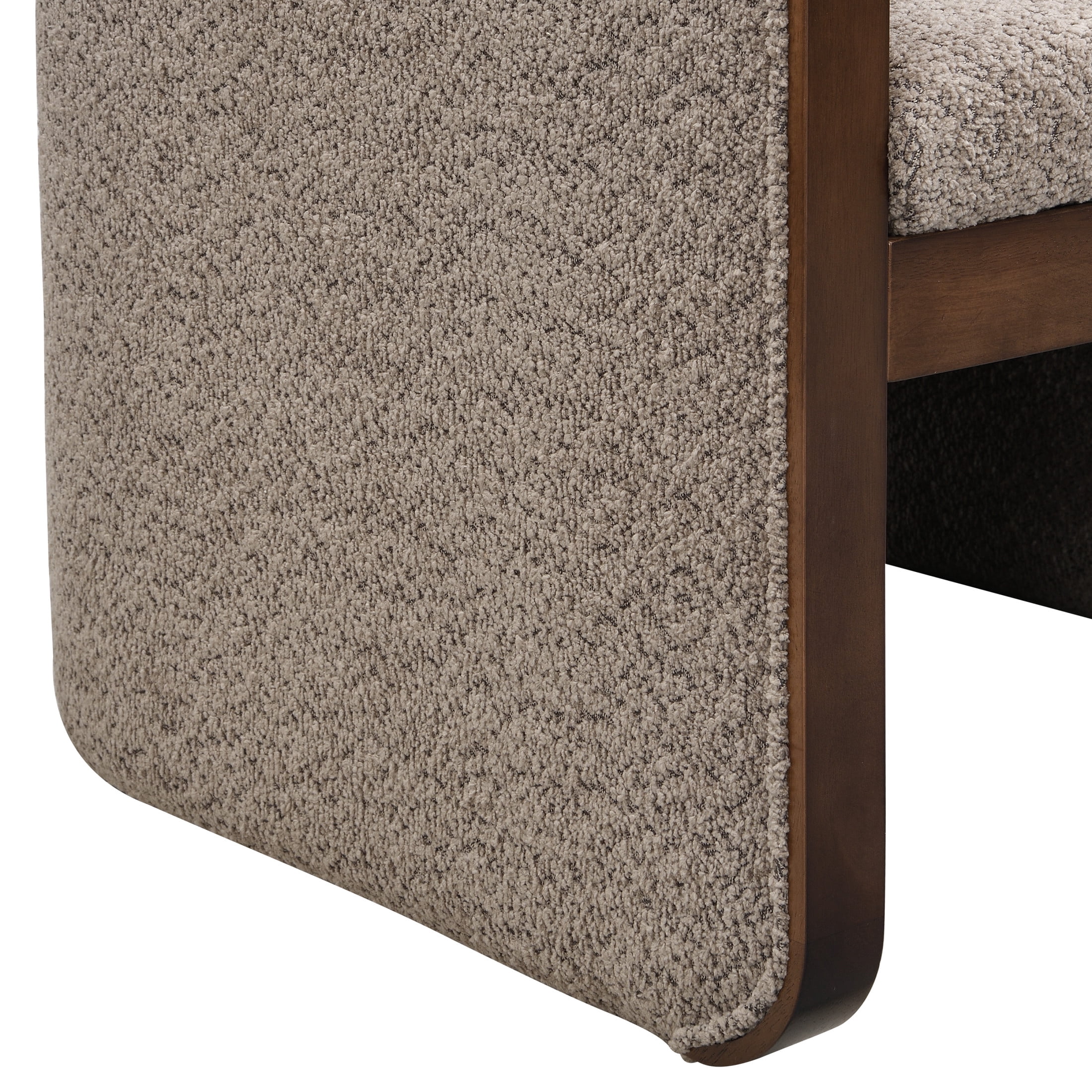 Christopher Knight Home Modern Dining Set for 6, Double Pedestal Table with Upholstered Armchairs, Walnut+Taupe