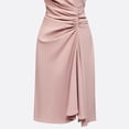 thumbnail image 3 of Women's V-Neck Long Sleeve Ruched Wrap Midi Dress, 3 of 4