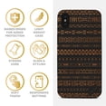 thumbnail image 4 of Case Yard Wooden Case for iPhone-X Soft TPU Silicone cover Slim Fit Shockproof Wood Protective Phone Cover for Girls Boys Men and Women Supports Wireless Charging Aztec Pattern Design, 4 of 7