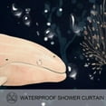 thumbnail image 3 of Whale Waterproof Shower Curtain Set with Hooks, Printed Design - Bathroom Curtains for Bathroom Decoration, 3 of 5