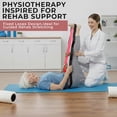 thumbnail image 4 of TAVIEW Yoga Strap for Stretching – Stretch Band with 12 Loops –Multi-Grip Pilates Hamstring Stretcher Belt – Physical Therapy Equipment for Best Flexibility,Green & Black, 4 of 5