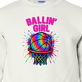 thumbnail image 3 of Inktastic Ballin' Girl Basketball Rainbow Splash Youth Sweatshirt, 3 of 4