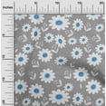 thumbnail image 2 of oneOone Cotton Flex Light Gray Fabric Florals Craft Projects Decor Fabric Printed By The Yard 40 Inch Wide, 2 of 4