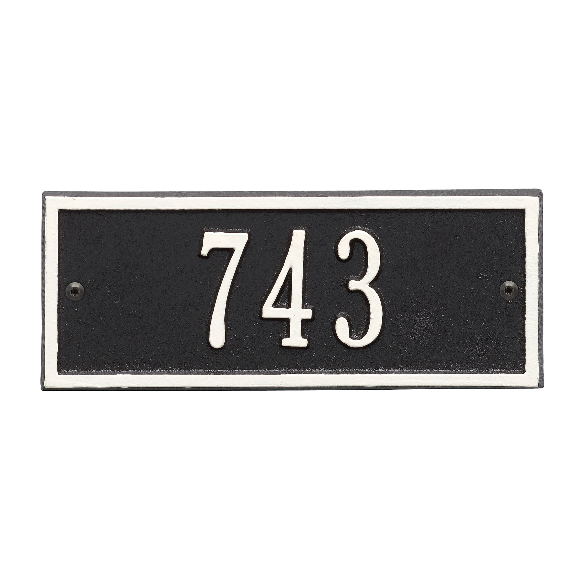 Aluminum 2 Line Cape Charles Estate Lawn Address Plaque 20.5W x 14H Large 7 High Numbers