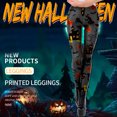 thumbnail image 5 of Leggings estampados para mujer, Leggings de Halloween, disfraz de Halloween, pantalones elásticos divertidos para correr, mallas, pantalones de entrenamiento, 5 of 5