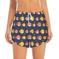 thumbnail image 2 of Balery Cute Puffer Fish Pantalones cortos deportivos para mujer con forro y dos bolsillos, elásticos, para entrenamiento, gimnasio, yoga-XX-Large, 2 of 7