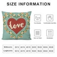 thumbnail image 5 of QZHH  Valentine's Day Pillow Covers, Love Heart Valentines Pillows Decorative Throw Pillowcases for Home Sofa Couch Cushion Decoration (Pink), 5 of 5