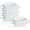 White, variant on Onion Soup Bowls with Handles, 12-Ounce Stackable Soup Crocks, Ceramic Soup Bowls Dishwasher, Oven, Microwave Safe, Large Ramekins Bowls Set of 4 (White)