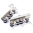 thumbnail image 4 of Riwesomey 2 unids/set rodillo de puerta corredera 4/8 ruedas Hardware rueda de pista polea suministros para el hogar accesorios de Metal para el Herramientas y ferretería 138x25x60mm Riwesomey  WJ3931-02B, 4 of 6
