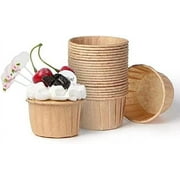 Parchment Brown Cupcake Liners 100pcs Standard Size Muffin Baking Wrapping Packaging Cups Holders Paper Heavy Duty Greaseproof Wrappers for Wedding Birthday Party Gift