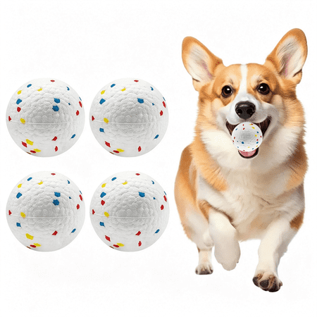 BESTSKY 4Pcs 2.3 Etpu Dog Fetch Balls for Automatic Dog Toy Ball Launchers Relieves Anxiety Breeds Chew Toys for Teething Interactive Pet Tennis Balls Toy for Small and Medium Puppy