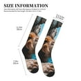 thumbnail image 4 of Sikiie Ice Blue Coastal Lion 1 Pairs Compression Socks for Men and Women 15-20 mmHg Running Support Socks, 4 of 7