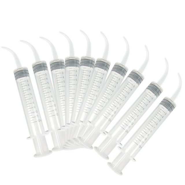 Jeringa de aspiración de irrigación Dental de plástico de 12 ML, enjuague de dientes, resina comp MABOTO Jeringuilla