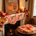 thumbnail image 6 of Fall Plaid Wired Edge Ribbon 2.46 Inch Wide, Thanksgiving Harvest Checkered Ribbon Roll for Gift Wrapping Wreath DIY Craft Halloween Fall Home Party Decoration, 6 of 6