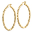 thumbnail image 2 of 14k Diamond In/Out Hoop Earrings 14k Yellow Gold Earrings, 2 of 2