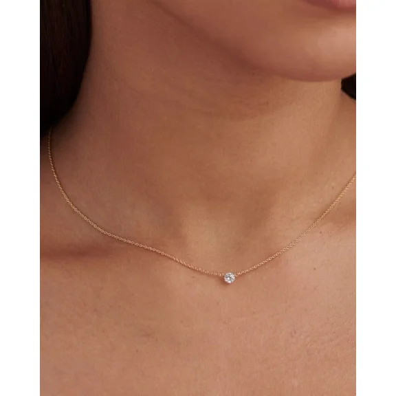 0.50Ct Round Cut Lab Created White Diamond Women's Pretty Pendant 14K Yellow Gold Plated