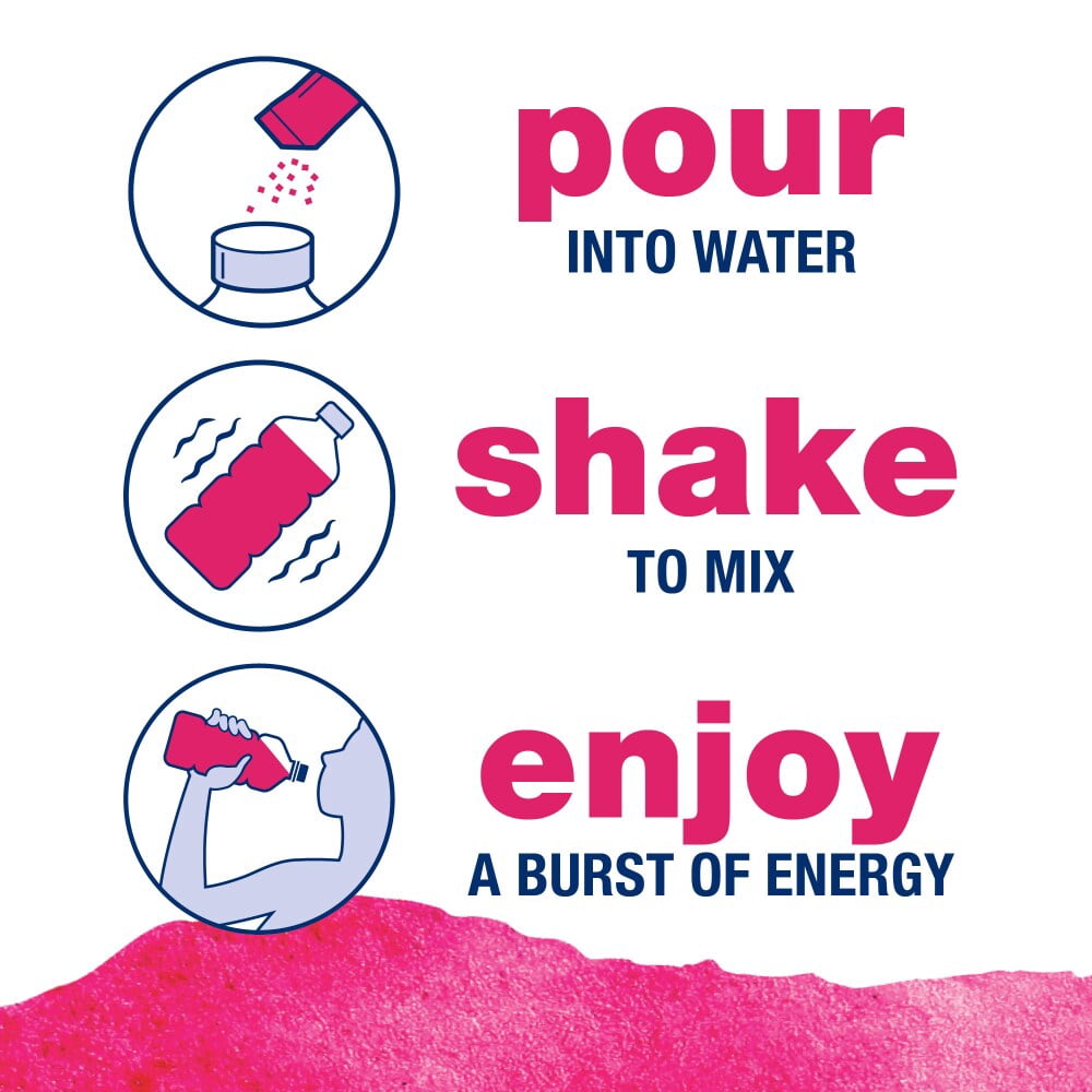 Kroger Energy Zero Sugar Wild Strawberry Drink Mix Packets 10 Count - 5 Pack
