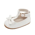 thumbnail image 2 of Girls Princess Dress Shoes, Cute Flower Mary Jane Flats for Flower Girl Party Wedding White 6, 2 of 7