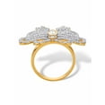 thumbnail image 2 of PalmBeach Jewelry Marquise-Cut and Round Cubic Zirconia Butterfly Cocktail Ring 2.11 TCW Gold-Plated, 2 of 6