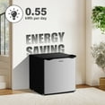 thumbnail image 6 of BANGSON 1.6 Cu.Ft Compact Refrigerator with Freezer, Energy Saving & Low Noise Mini Fridge for Office, Dorm, Bedroom - Adjustable Temp, Reversible Door, Silver, 6 of 8