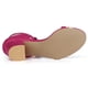 thumbnail image 5 of Sandalias De Punta Abierta Color Block Talón Con Cordones Para Mujeres Dunkelrosa 35, 5 of 7
