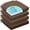 Brown, variant on Chair Cushions for Dining Chairs, Non Slip Chair Pads with Ties and Washable Covers, Memory Foam Kitchen Chair Cushions Set of 4, 16"X16"X2.5", Black