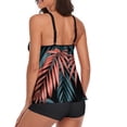 thumbnail image 2 of Women's Bathing Suits Swimsuits Tankini Sets for Two Piece Blouson Tank Top with Boyshorts, 2 of 6