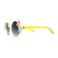 thumbnail image 4 of Kid Size Girls Rainbow Unicorn Pin Round Circle Lens Sunglasses Clear Yellow Smoke, 4 of 4
