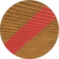 thumbnail image 1 of Ahgly Company Machine Washable Indoor Square Transitional Neon Orange Area Rugs, 3' Square, 1 of 7