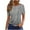 Gray, variant on Tops for Women Short Sleeve Round Neck Printed Blouses Pullover Top Pink XXXL