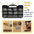 thumbnail image 4 of Kit surtido de uñas Mr. Pen, 1500 unidades, 12 tamaños, Flat & Brad, 4 of 7