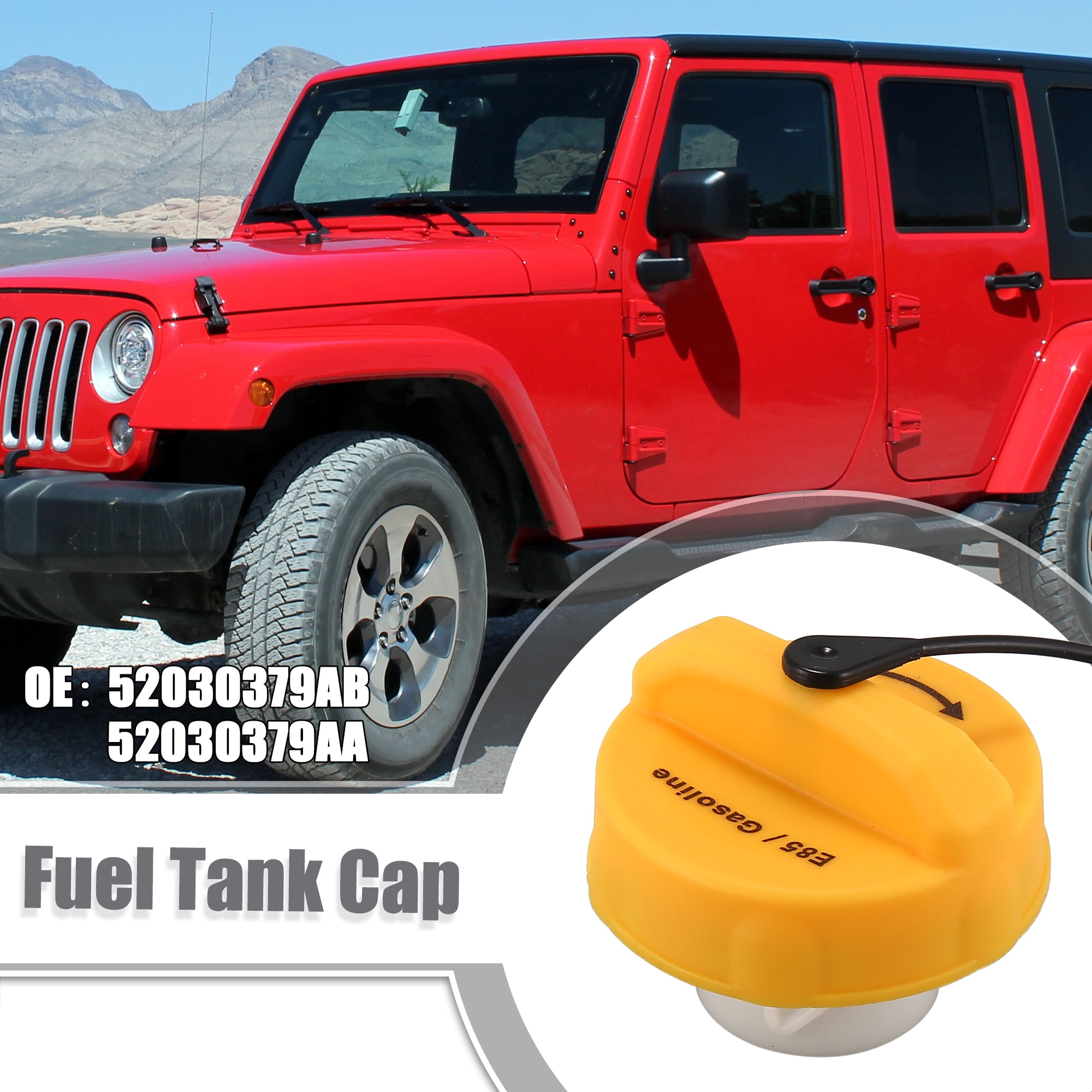 Bouchon Réservoir Carburant Verrouillable Pour Jeep/Dodge - Référence 05278655AB - ABS Et Caoutchouc - Avec Clés