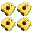 thumbnail image 5 of Monedero de felpa con forma de aguacate de 4 piezas Monedero encantador Monedero elegante para niña, 5 of 5