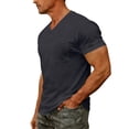 thumbnail image 4 of Men's V Neck Pocket T-Shirts Short Sleeve Comfort Dressy Tee Shirts Casual Summer Athletic Plain Color Tops, 4 of 7
