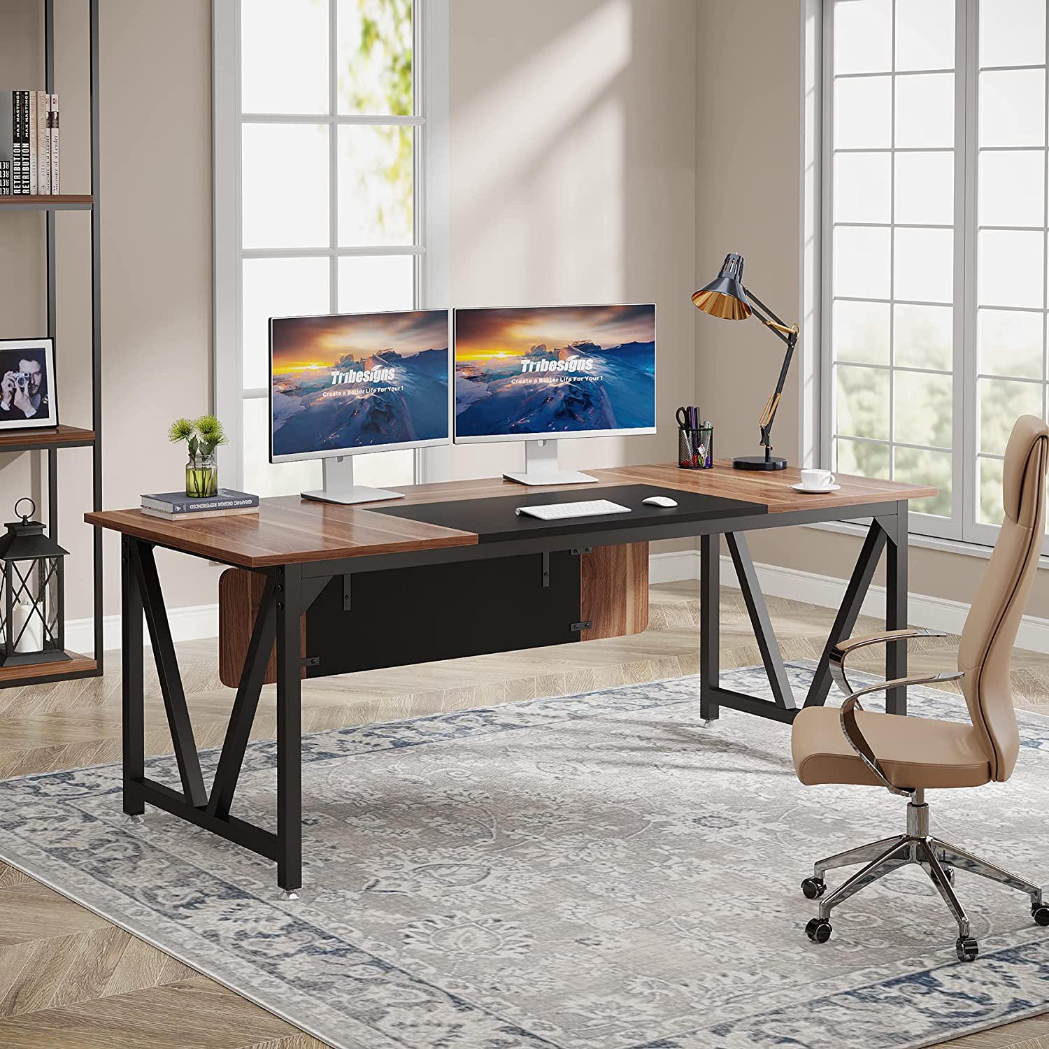 Tribesigns Executive Computer Desk, 70.8" Large Workstation Desk for