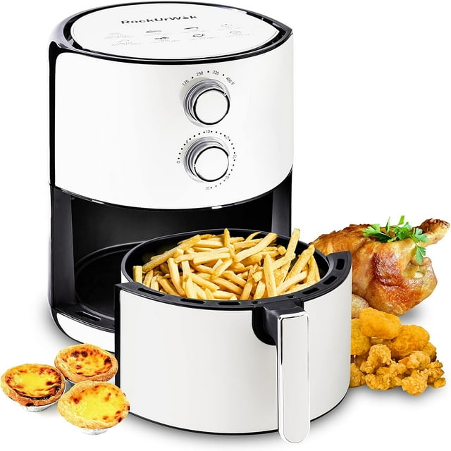 Toytexx 5.8 Qt Air Fryer, 1700W Electric Hot Air Fryer with Nonstick Basket, 8 Preset Functions, Temperature Control, Recipe Book, Black