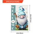 thumbnail image 3 of Welcome Summer Flower Garden Flag Gnome Garden Flag Butterfly Summer Garden Flag 12x18 Double Sided Seasonal Garden Flags for Home Garden Yard Patio Farmhouse Summer Decorations, 3 of 6