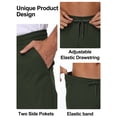 thumbnail image 5 of Pdbokew Men's Lightweight Hiking Pants Breathable Sports Outdoor Jogger Pants with Elastic Waist Olive Green 30, 5 of 8