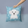 thumbnail image 2 of Snowflake Maltese Fabric Decorative Pillow, 2 of 4