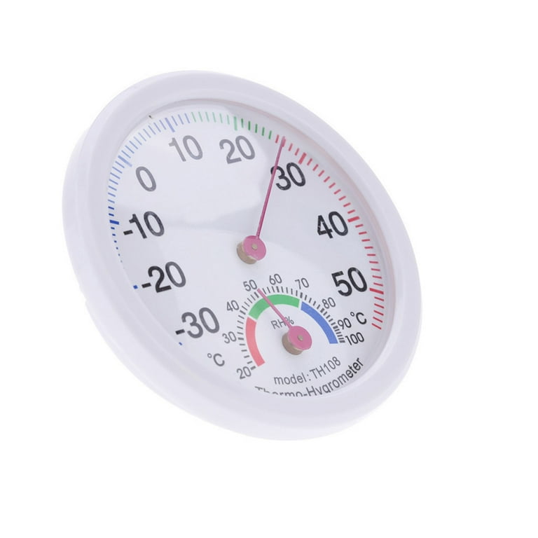 Hgycpp Indoor Outdoor Thermometer Hygrometer 2 in 1 Temperature Humidity Gauge Analog, Size: 57x57x12mm/2.2x2.2x0.5 inch, Green
